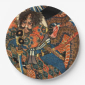 SAMURAI BEKÄMPFUNG VON PYTHON PAPPTELLER (Vorderseite)