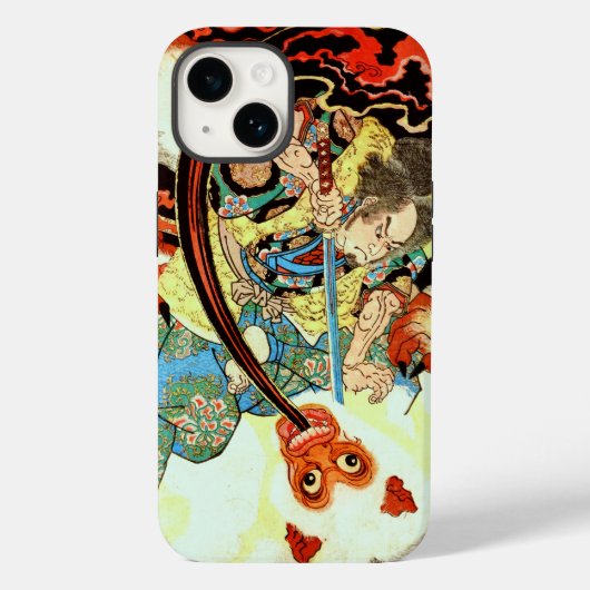 SAMURAI-BEKÄMPFUNGSMONSTER Case-Mate iPhone HÜLLE (Rückseite)