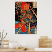 SAMURAI-BEKÄMPFUNGSMONSTER POSTER (Küche)