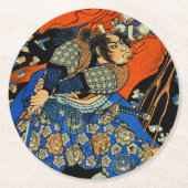 SAMURAI-BEKÄMPFUNGSMONSTER RUNDER PAPPUNTERSETZER (Vorderseite)