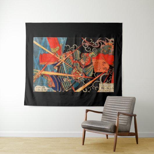 SAMURAI-BEKÄMPFUNGSMONSTER WANDTEPPICH (Beispiel (Horizontal))