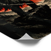 Samurai Bigfoot Graphic Tee Japanese Vintage Poster (Ecke)