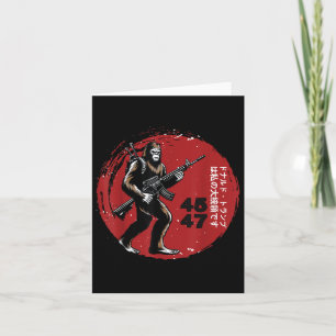 Samurai Bigfoot Japanisch Vintag Graphic 2025 Funn Karte