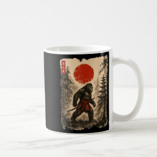 Samurai Bigfoot Japanisch Vintag Sasquatch Ukiyo-e Kaffeetasse