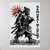Samurai Bigfoot : Japanischer Krieger Sasquatch Ku Poster (Vorne)
