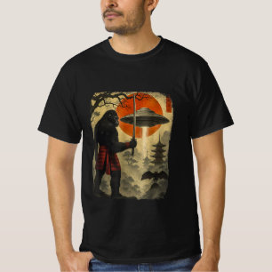 Samurai Bigfoot Krieger Sasquatch Vintage Japanisc T-Shirt