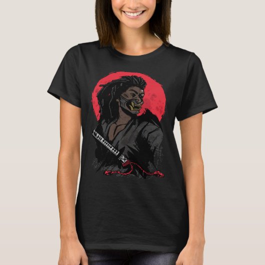 Samurai Black Warrior T-Shirt (Vorderseite)