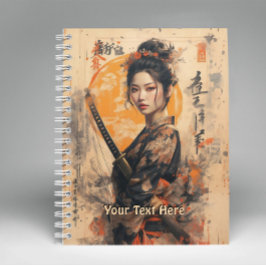 Samurai Bloom: Spiral-Notebook Notizblock