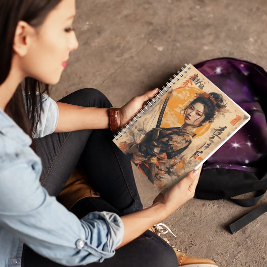 Samurai Bloom: Spiral-Notebook Notizblock