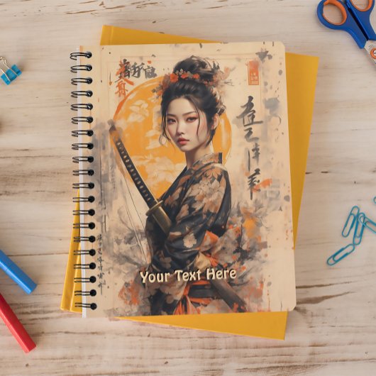 Samurai Bloom: Spiral-Notebook Notizblock