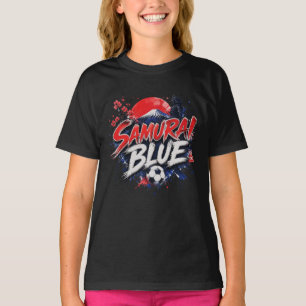 Samurai Blue - Japan Fußball Kultur T-Shirt