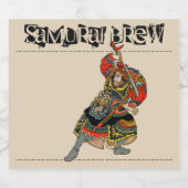 Samurai Brew Beer Flasche Etikett (Einzelnes Label)