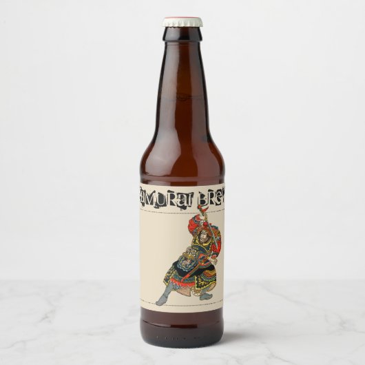 Samurai Brew Beer Flasche Etikett (Vorderseite)