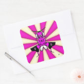 Samurai-Bug Quadratischer Aufkleber (Umschlag)