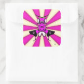 Samurai-Bug Quadratischer Aufkleber (Tasche)