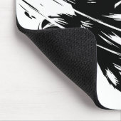 Samurai Bunny Black Ink Warrior Rabbit Mousepad (Ecke)