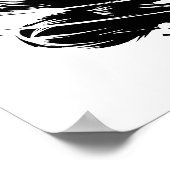 Samurai Bunny Black Ink Warrior Rabbit Poster (Ecke)