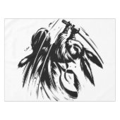 Samurai Bunny Black Ink Warrior Rabbit Tischdecke (Vorderseite (Horizontal))