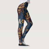 Samurai-Bushido-Code-Tugenden nahtloses Muster Leggings (Rechts)