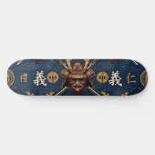 Samurai Bushido-Code Tugenden nahtloses Muster Skateboard (Horizontal)