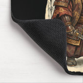 Samurai Capybara Japanese Art Vintage Graphic Funn Mousepad (Ecke)