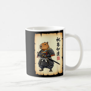 Samurai Capybara Japanische Kunst Vintage Grafik L Kaffeetasse