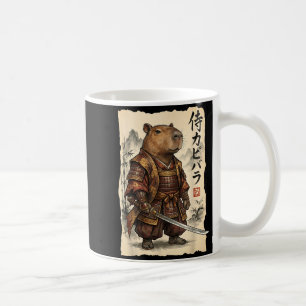 Samurai Capybara Japanische Kunst Vintage Grafik L Kaffeetasse