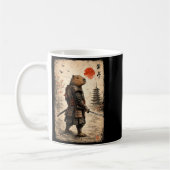 Samurai Capybara lustiges Capybara Vintage-Grafik Kaffeetasse (Links)