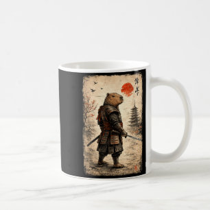 Samurai Capybara lustiges Capybara Vintage-Grafik Kaffeetasse