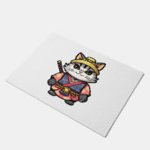 Samurai cat #13 fußmatte (Schrägansicht)