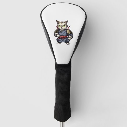 Samurai cat #15 golf headcover (Vorderseite)