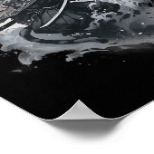 Samurai Cat Anime Japanisch Ninja Warrior Ästhetik Poster (Ecke)