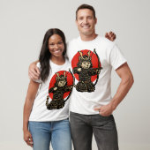 Samurai Cat Archer, Japanese Warrior Neko T-Shirt (Unisex)