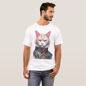 Samurai Cat Guardian T-Shirt (Vorne ganz)