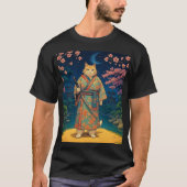 Samurai Cat in einem Kimono T-Shirt (Vorderseite)