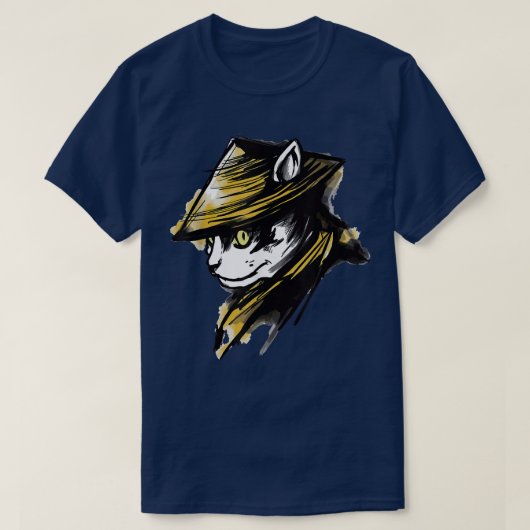 Samurai Cat japanische Zeichen (2) T-Shirt (Design vorne)