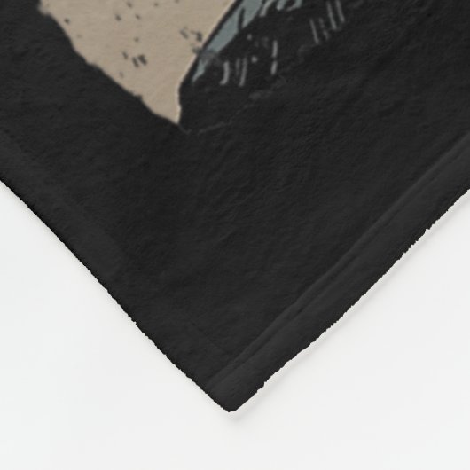 Samurai Cat Japanischer Retro-Kämpfer Cat Moon Uki Fleecedecke (Ecke)