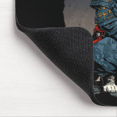 Samurai Cat Japanischer Retro-Kämpfer Cat Moon Uki Mousepad (Ecke)