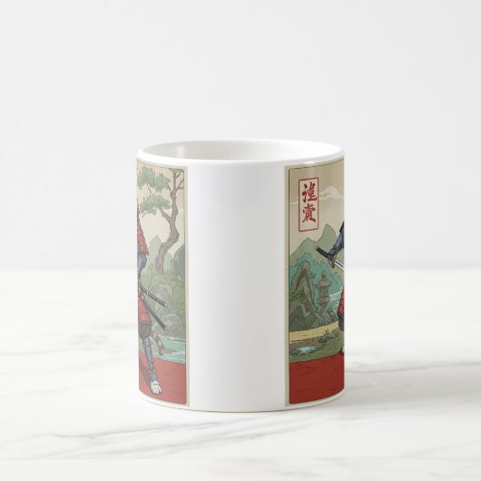 Samurai Cat Kaffeetasse (Mittel)