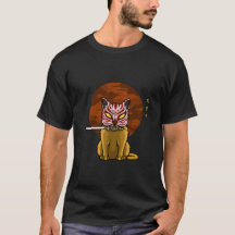 Samurai Cat - Katana Warrior T-Shirt
