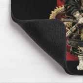 Samurai Cat mit Dragon japanisches Kanji Mousepad (Ecke)
