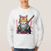 Samurai Cat Pixel Art Masterpiece T-Shirt (Vorderseite)