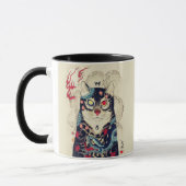SAMURAI CAT-PORTRAT MIT SERPENT-TATTOOS TASSE (Links)