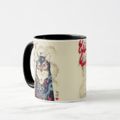 SAMURAI CAT-PORTRAT MIT SERPENT-TATTOOS TASSE (Vorderseite Links)