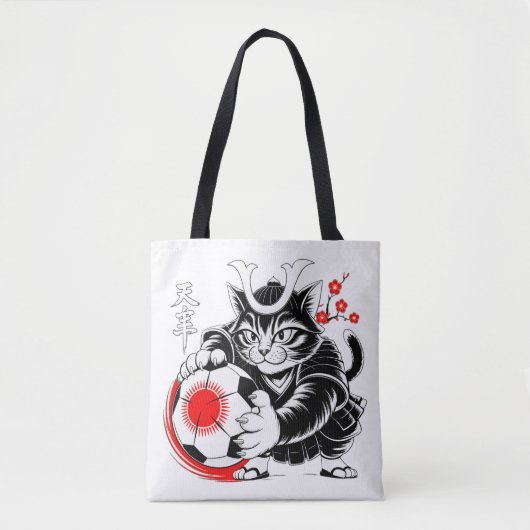Samurai Cat Soccer For Shopping & Everyday use Tasche (Vorderseite)