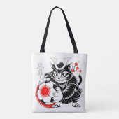 Samurai Cat Soccer For Shopping & Everyday use Tasche (Rückseite)