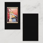 Samurai Cat Swordsman Ninja Kitten Japanisch Visitenkarte (Vorne/Hinten)