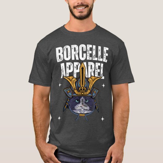 Samurai Cat T - Shirt - Warrior Design (Vorderseite)