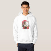 Samurai Cat - Vaporwave Cat Hoodie (Vorne ganz)