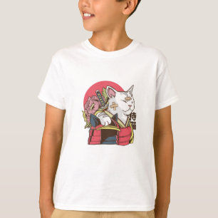 Samurai Cat - Vaporwave Cat T-Shirt